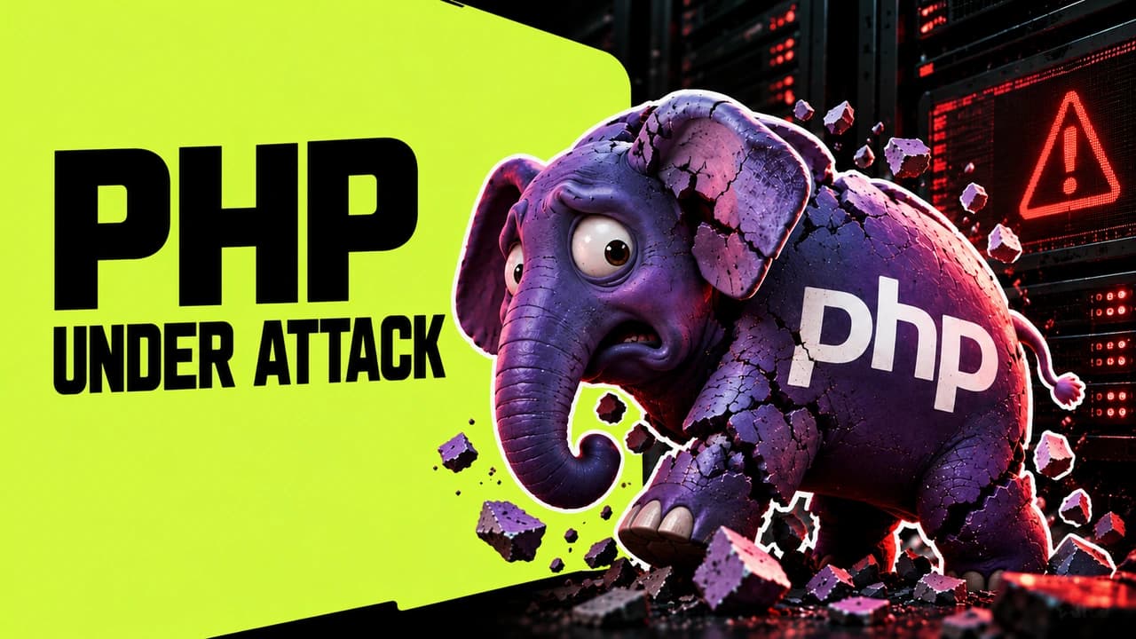 Editorial illustration: PHP Under Attack: Two Critical Flaws Put iGaming Affiliate Websites at Risk